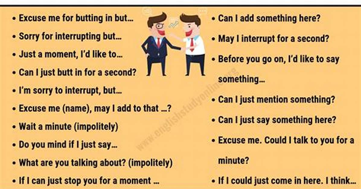 Interruption in Sentence Examples?