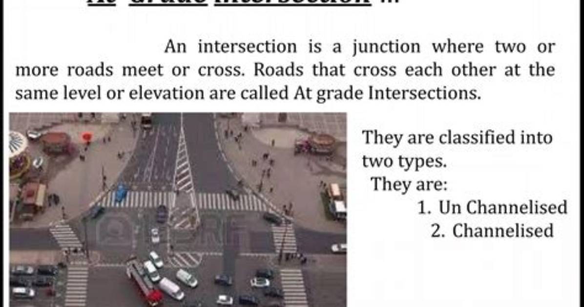 Intersections in Traffic Engineering?