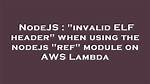"Invalid Elf Header" When Using the Nodejs "Ref" Module on Aws Lambda