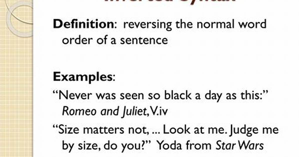 Inverted Syntax