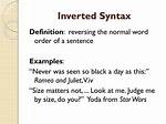 Inverted Syntax