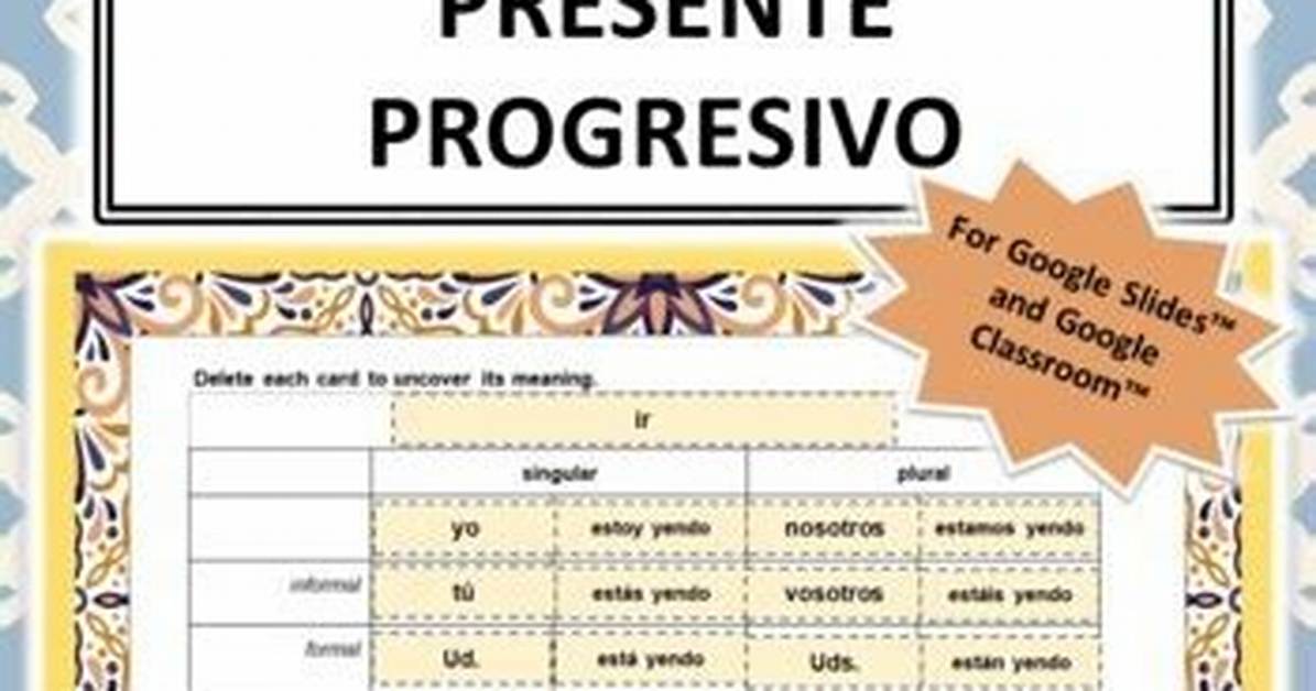 Ir Present Progressive