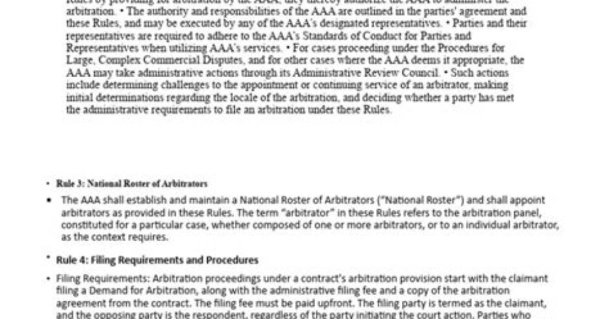 Is Aaa Arbitration Binding