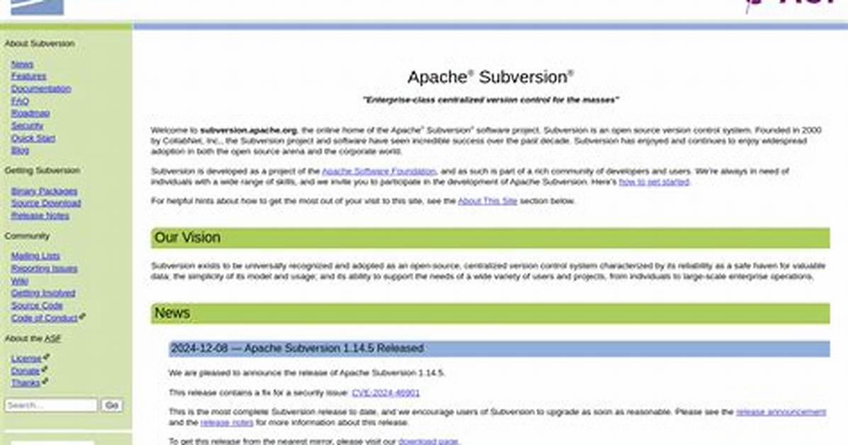 Is Apache Subversion Free