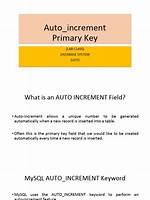 Is Autoincrement Primary Key?