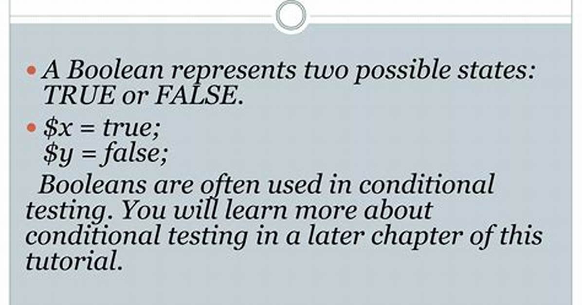 Is Boolean in Php