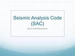 Is Code for Seismic Analysis?