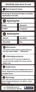 Is Declivity a Noun?