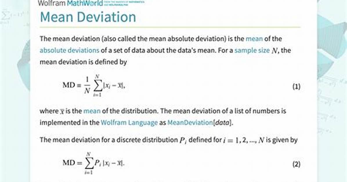 Is Deviation a Mean?
