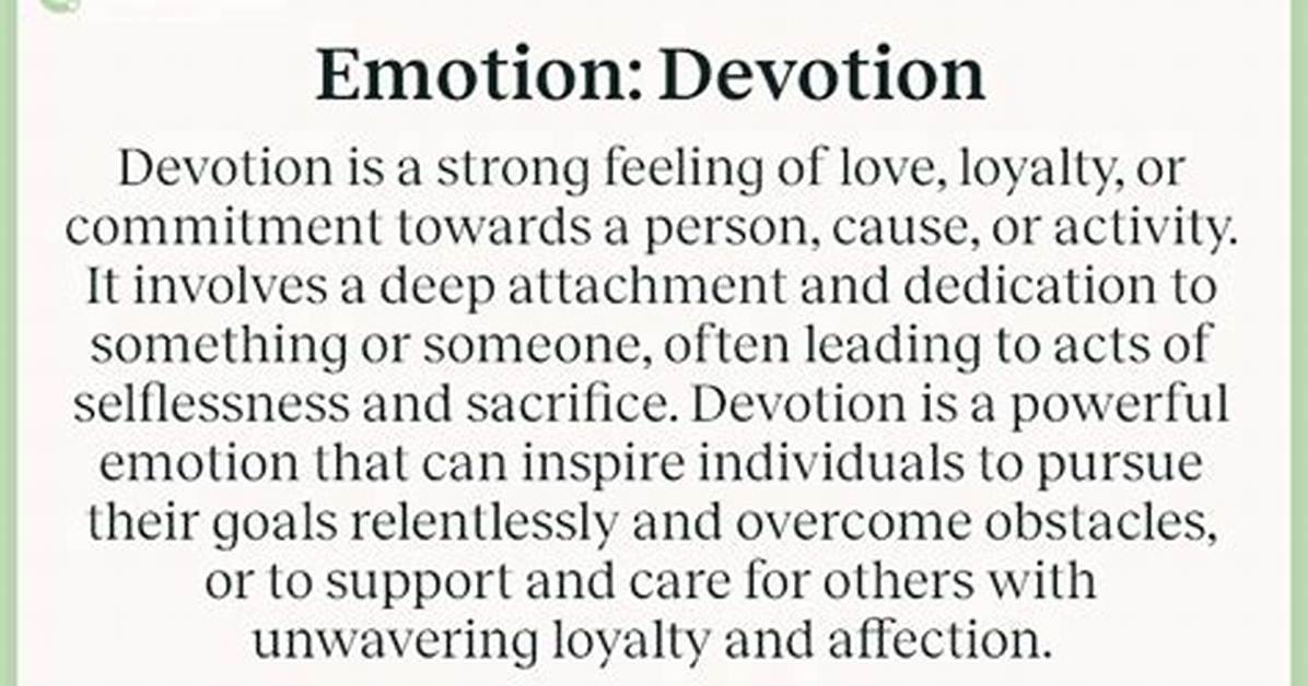 Is Devotion an Emotion?