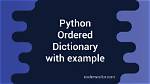 Is Dictionary Ordered in Python?