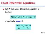 Is Differential Equation Exact?