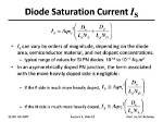 Is Diode Saturation Current?