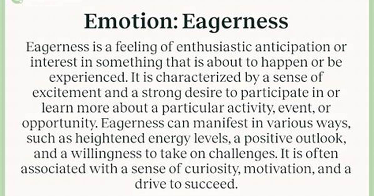 Is Eagerness a Mood?