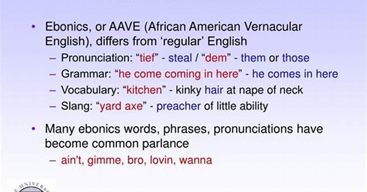 Is Ebonics a Language?
