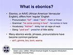 Is Ebonics a Language?