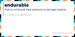 Is Endurable a Adjective?