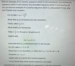 Is Every Bounded Sequence Cauchy?