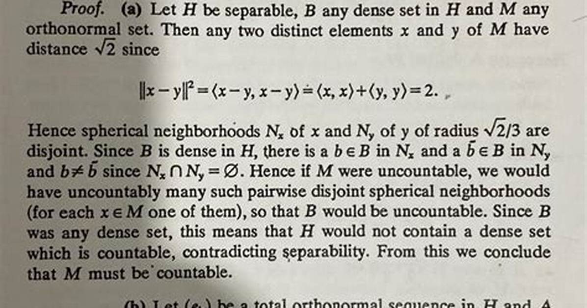 Is Every Hilbert Space Separable?