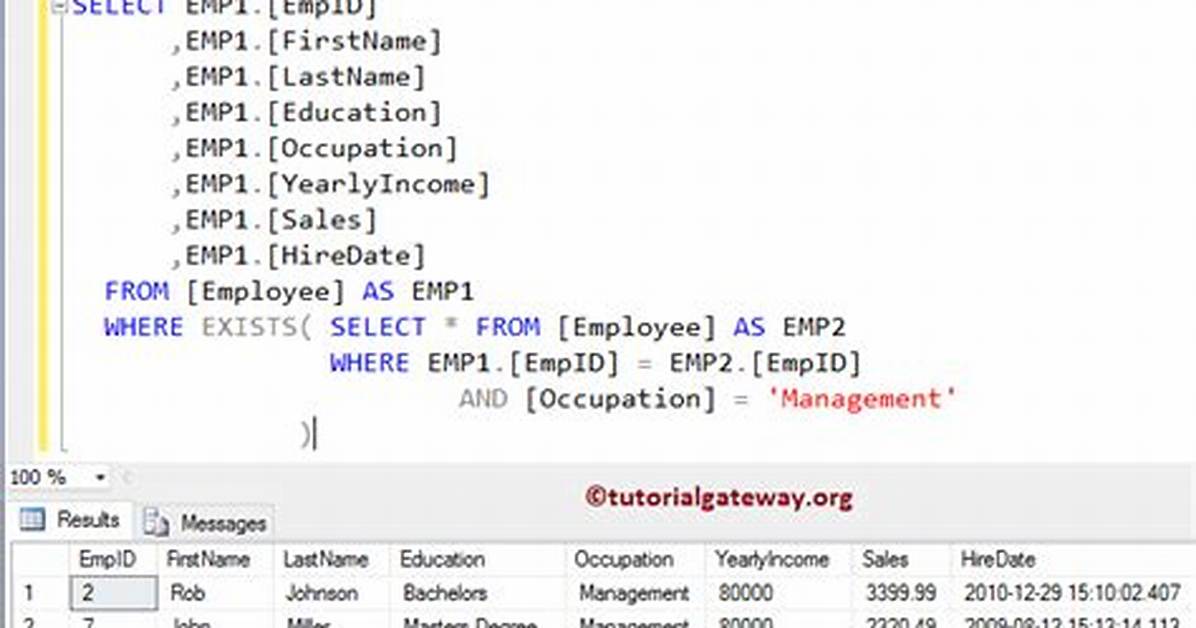 Is Exist in Sql Server