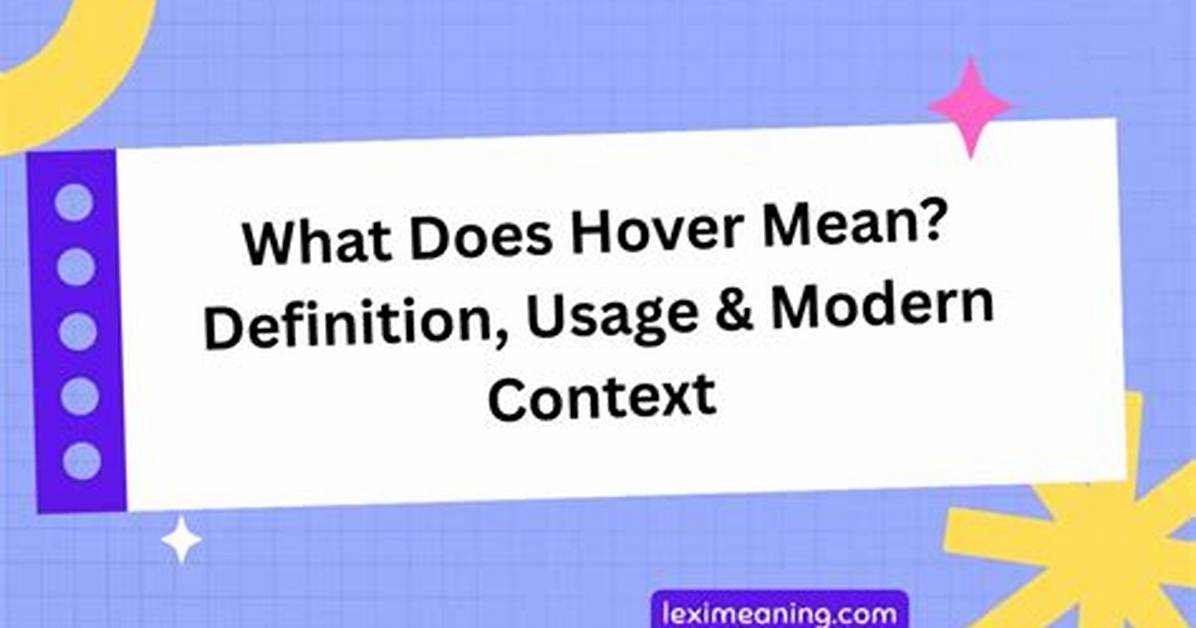 Is Hover an Adjective?