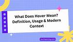 Is Hover an Adjective?
