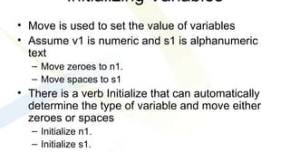 Is Initializing a Verb?
