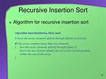Is Insertion Sort Recursive?