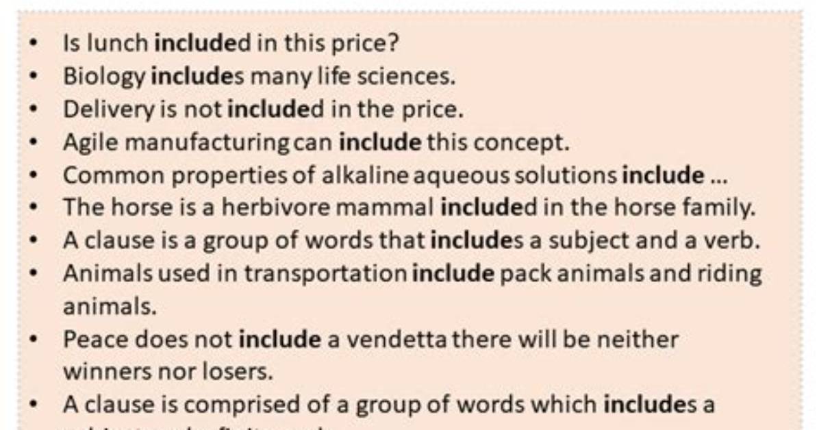 Is It Include or Includes?