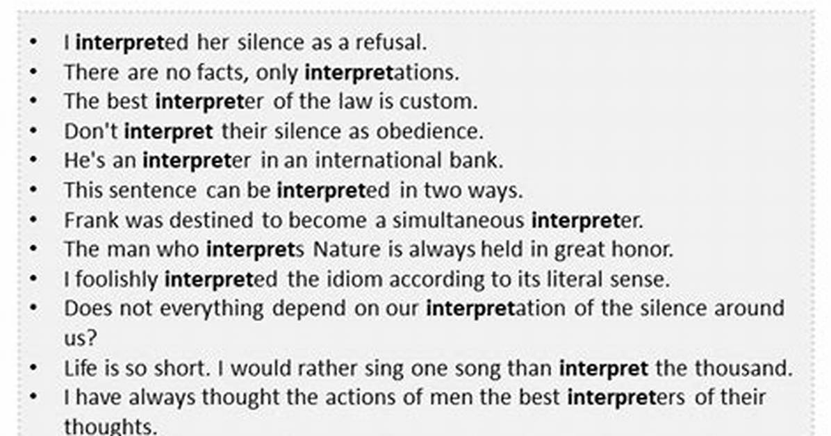 Is It Interpret or Interpretate?