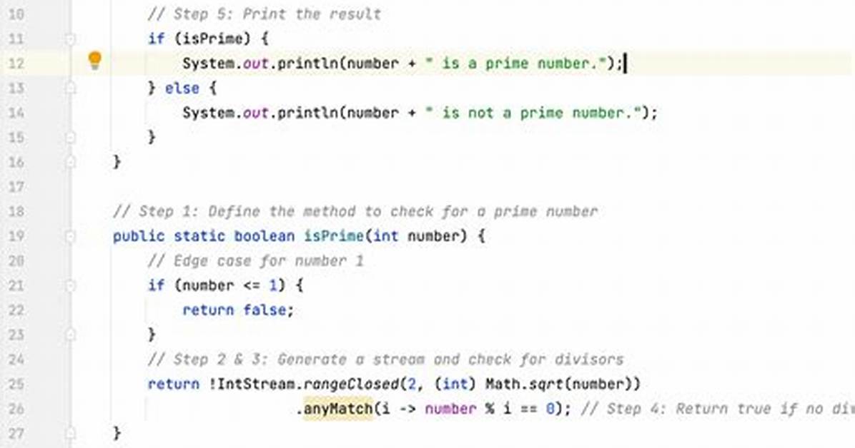 Is Java a Prime Method