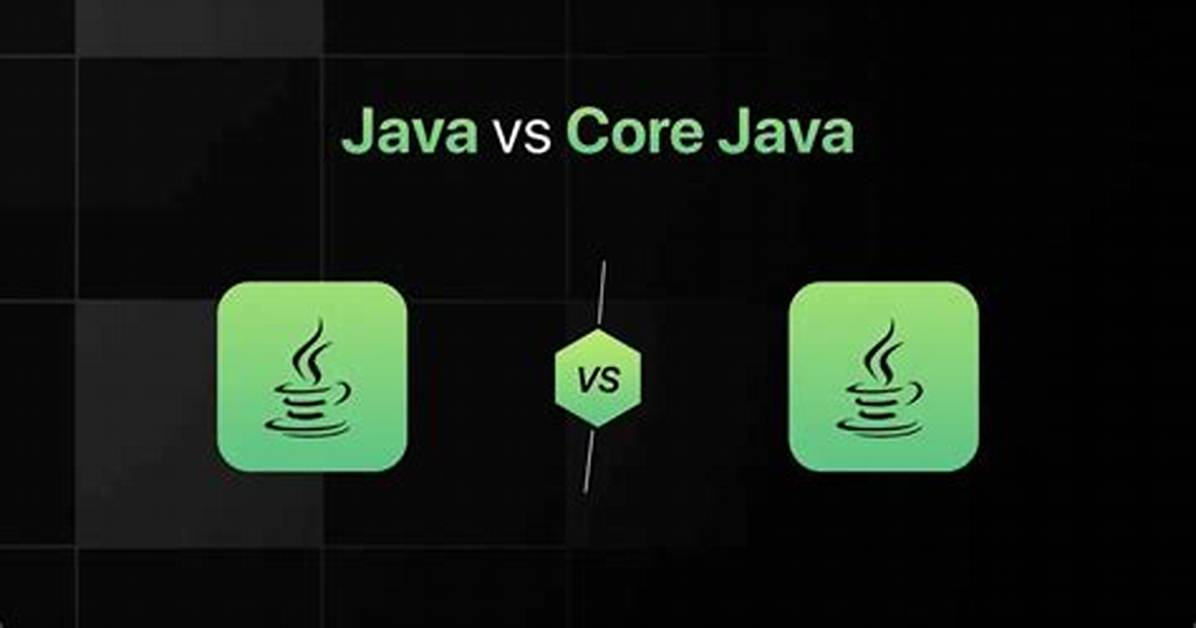 Is Java and Core Java Same?