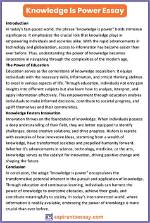 Is Knowledge Power Essay?