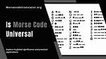 Is Morse Code Universal? | Contextresponse. Com