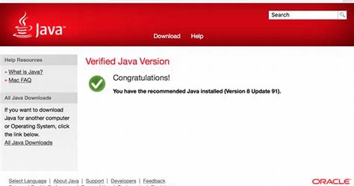 Is My Java up to Date?