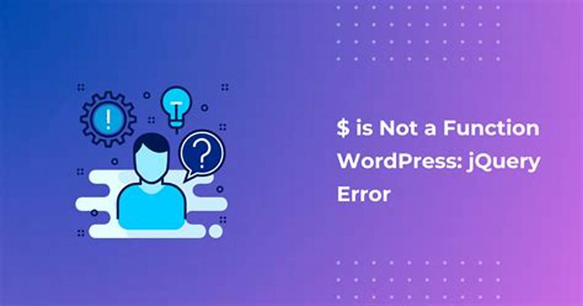 $ Is Not a Function - jQuery Error