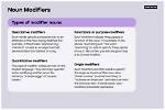 Is Noun a Modifiers?