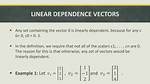 Is Null Vector Always Linearly Dependent?