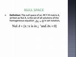 Is Nullity the Same as Null Space?