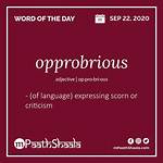 Is Opprobrious a Word?