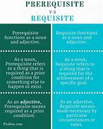 Is Prerequisite an Adjective?