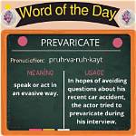Is Prevarication a Verb?