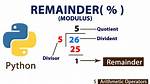Is Remainder Same as Modulus?