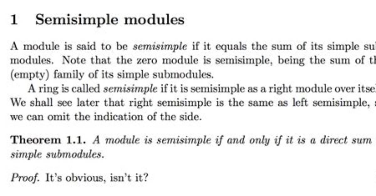 Is Simple Module Semisimple?