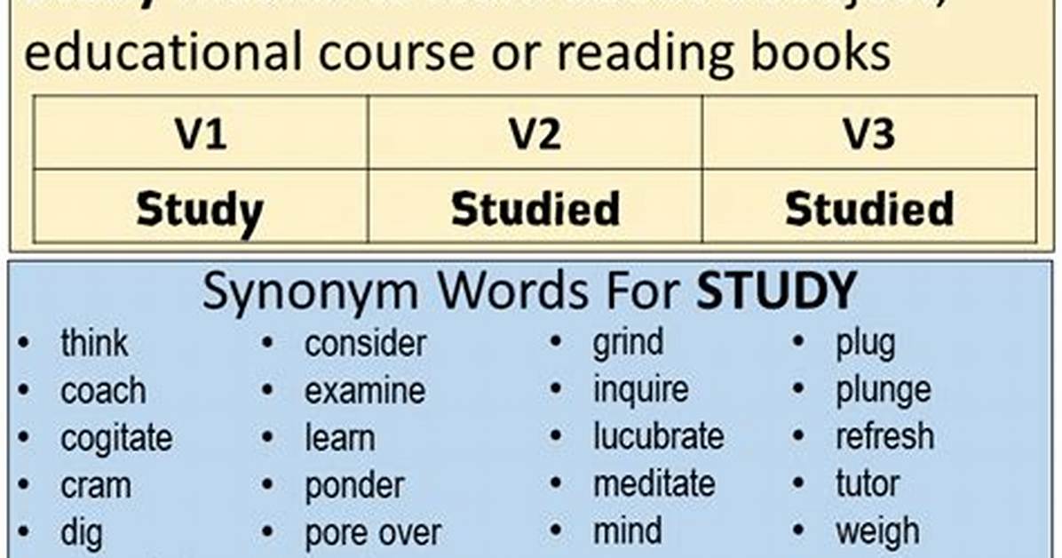 Is Study a Verb