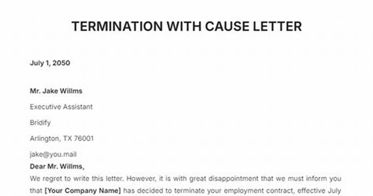 Is Termination for Cause?