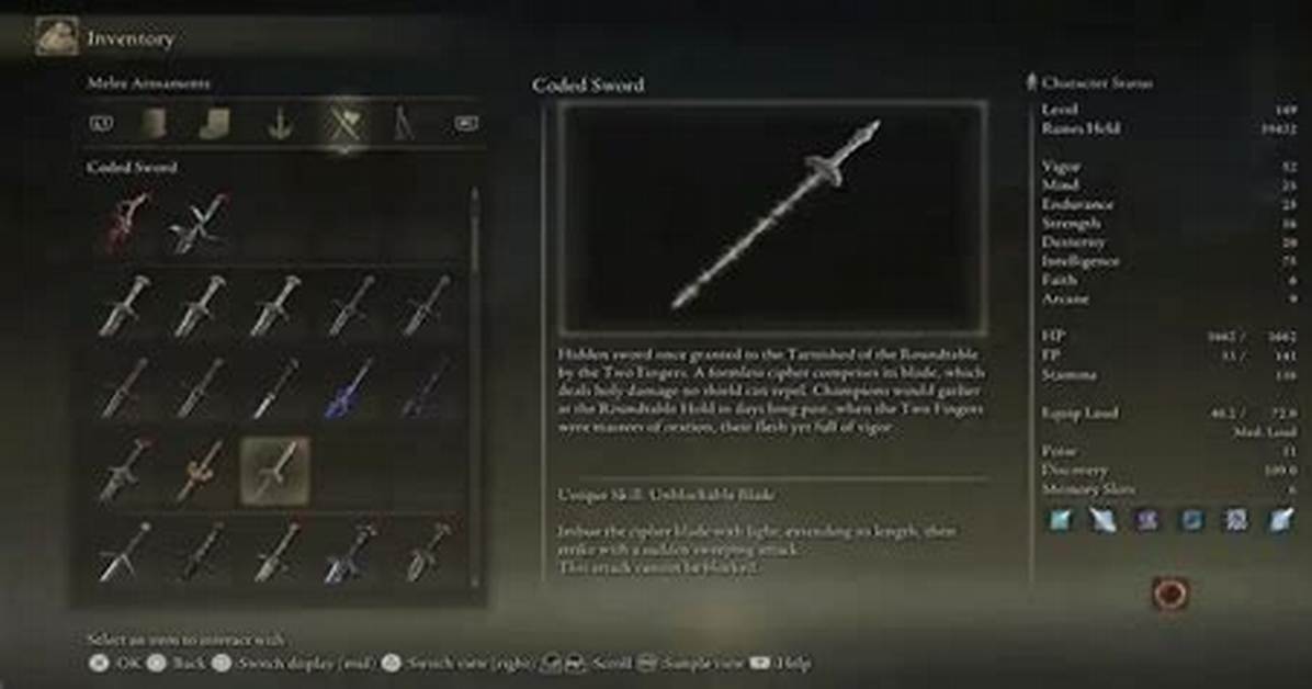 Is the Coded Sword in Elden Ring Good?