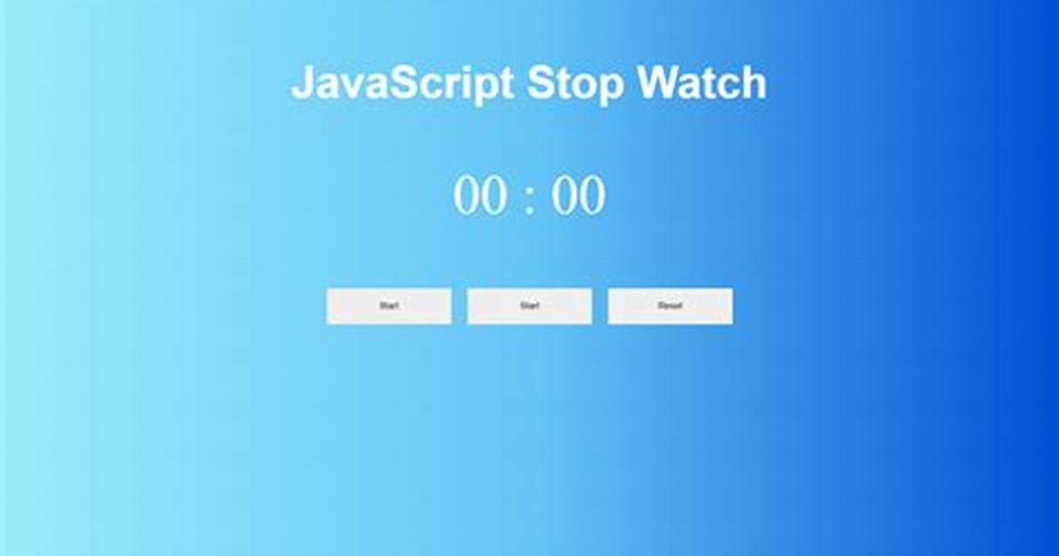 Is There a Stopwatch in Java?