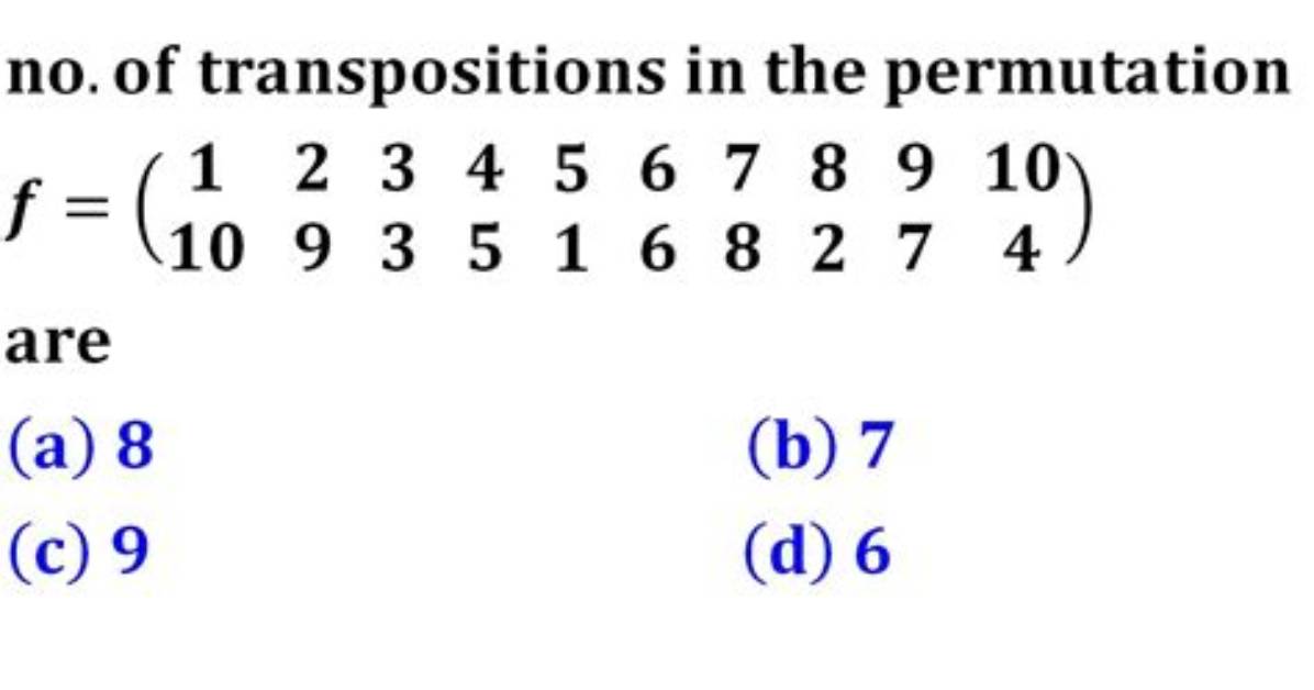 Is Transposition a Permutation?