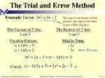Is Trial and Error Method?